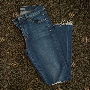 Joes Jeans distressed knees with raw hem